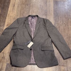 Mens Perry Ellis Slim Fit Stretch Textured Suit Jacket Smoke Pearl